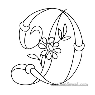 Monograms for Hand Embroidery: Daisy & Rings – C, D – NeedlenThread.com