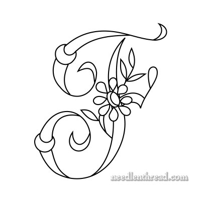 Monogram for Hand Embroidery: E