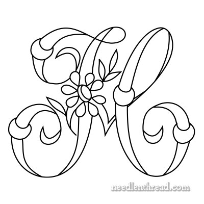 Monogram for Hand Embroidery: H