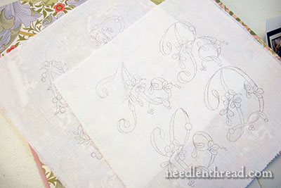 Monogram Samples on Linen