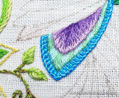 Secret Garden Embroidery Hummingbird Tail