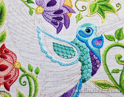 Secret Garden Embroidery: the Hummingbird Wing