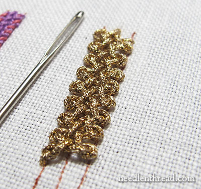 Spanish Knotted Feather Stitch