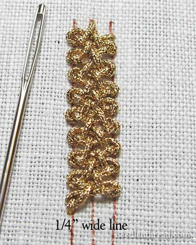 Spanish Knotted Feather Stitch, Closed