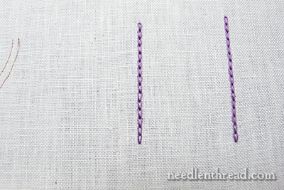 Embroidery Stitch Samples & Sizes