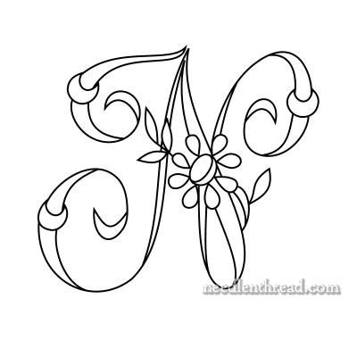 Monogram for Hand Embroidery: M