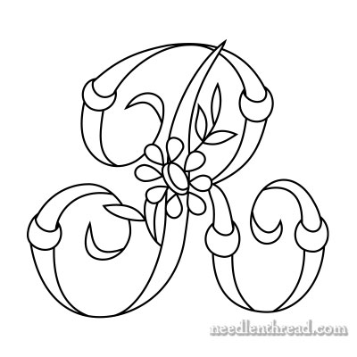 Free Monograms for Hand Embroidery: R