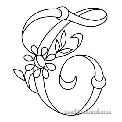 Monogram for Hand Embroidery - the Letter T