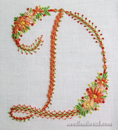 Floral Sampler Monogram Alphabet