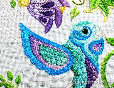 Secret Garden Embroidery: Top of the Wing – NeedlenThread.com