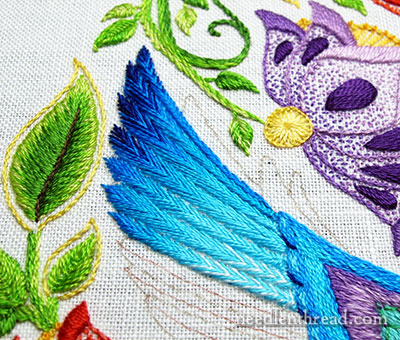 Secret Garden Hummingbirds: Embroidered Feathers