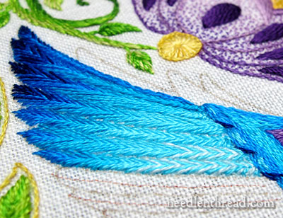 Secret Garden Hummingbirds: Embroidered Feathers