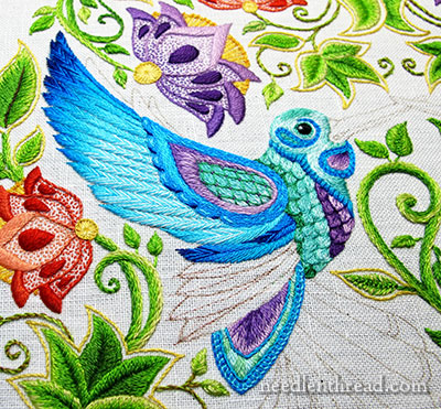 Secret Garden Embroidery: Hummingbird Wing