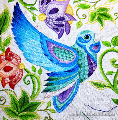 Secret Garden Embroidery: Hummingbird Wing