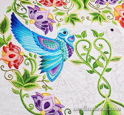 Secret Garden Embroidery - Stitching Feathers