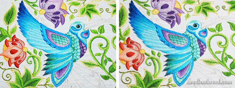 Secret Garden Embroidery - Stitching Feathers