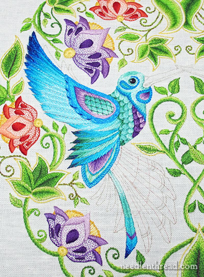 Hand Embroidery Project: Hummingbirds