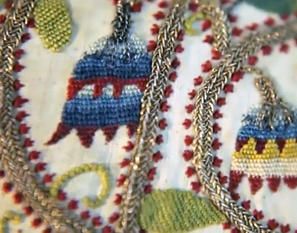 17th century embroidered jacket detail - Burrell Collection, Glasgow