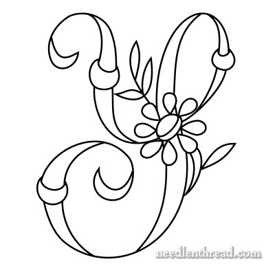 Monogram for Hand Embroidery: Y