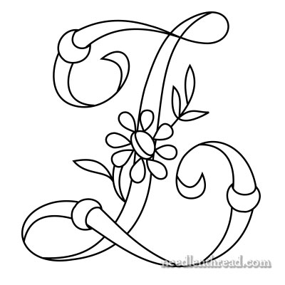 Monogram for Hand Embroidery: Z