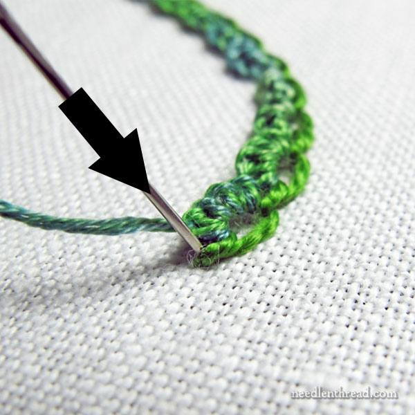 Stitch Fun! Knotty Buttonholed Cable Chain Stitch – NeedlenThread.com