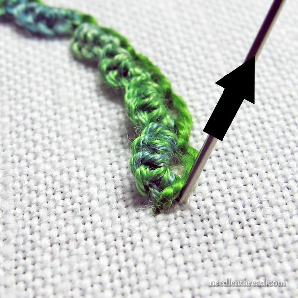 Stitch Fun! Knotty Buttonholed Cable Chain Stitch – NeedlenThread.com