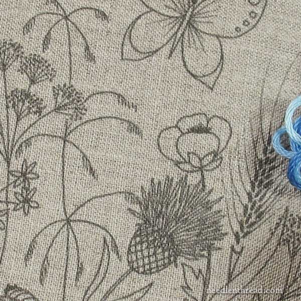 NEW DOLL HOUSE AREA RUG "POMEGRANATE" Anna G Brazilian Embroidery Stamped Linen 