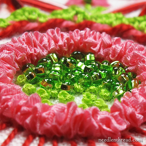 How to Embroider and Finish a Christmas Ornament using materials in your stash
