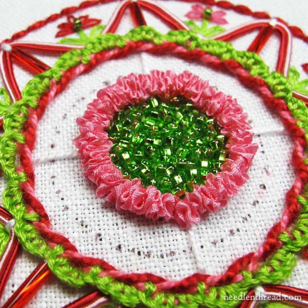 Hand Embroidered Christmas Ornament