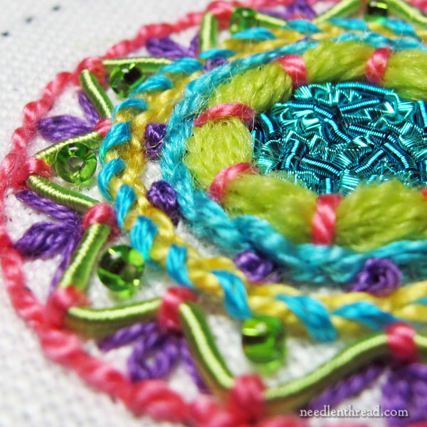 Fiesta Fob: Hand Embroidery with Texture & Dimension