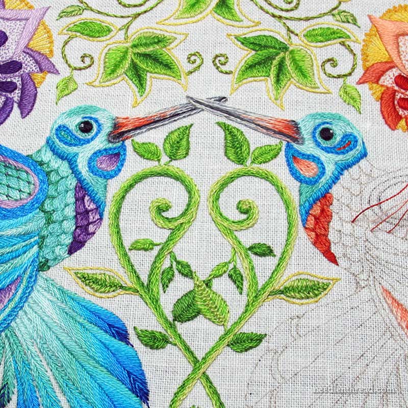 Embroidered Hummingbirds