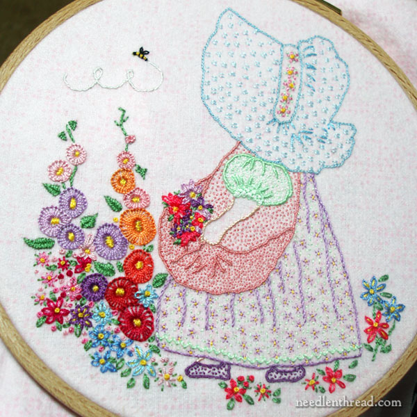 Sunbonnet Sue Embroidery on Flannel