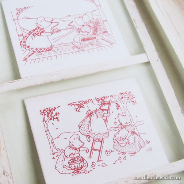 Sunbonnet Sue Redwork Collection for All Seasons