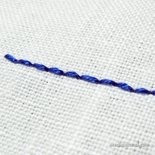 Stitch Tutorial for Scalloped Beaded Buttonhole Edging, version 1