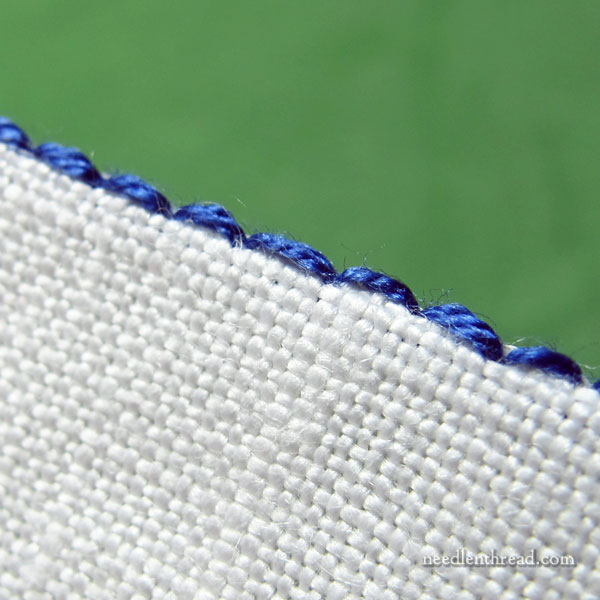 Stitch Tutorial for Scalloped Beaded Buttonhole Edging, version 1