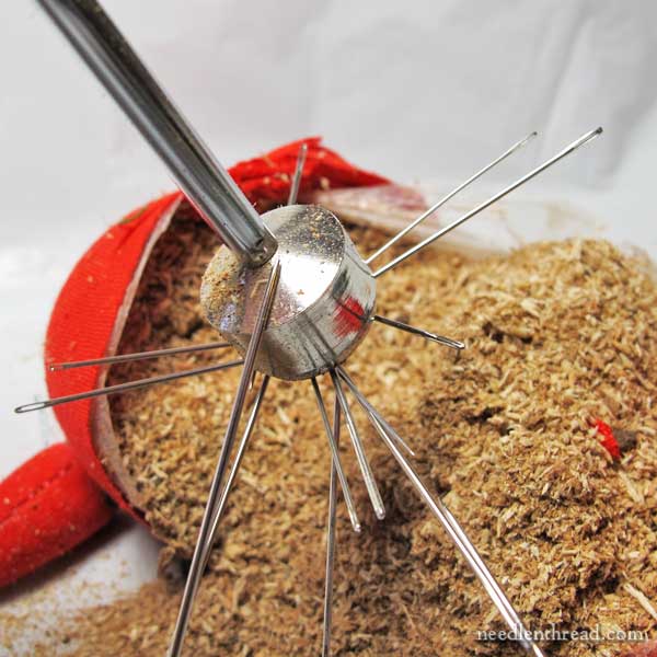 Embroidered Needles in a Pincushion