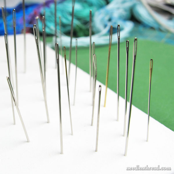 Embroidered Needles in a Pincushion