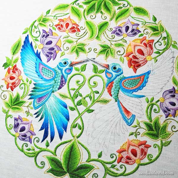 Secret Garden Hummingbirds Embroidery Project