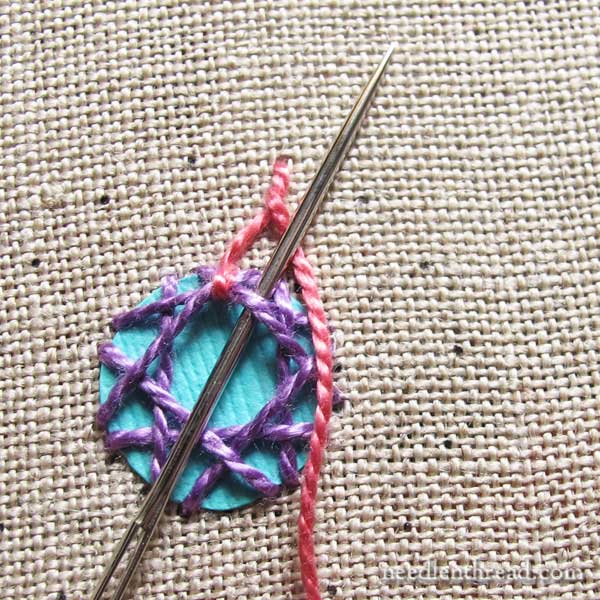 Shisha embroidery with cretan stitch