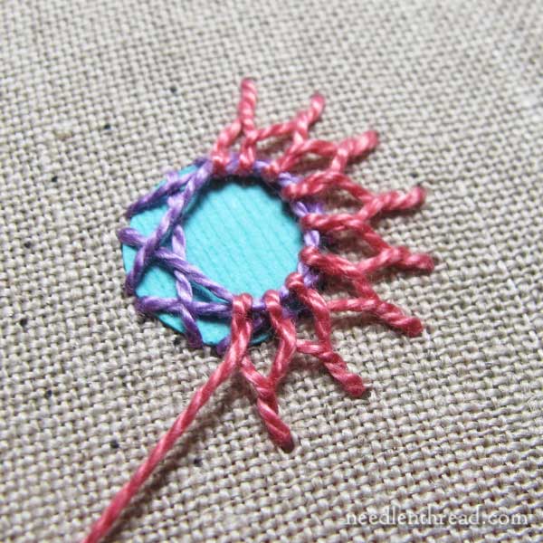 Shisha embroidery with cretan stitch