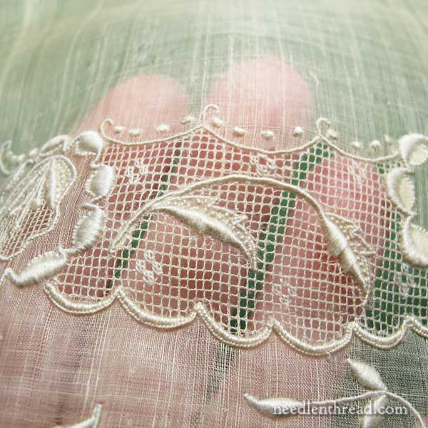 Exquisitely fine, detailed embroidery