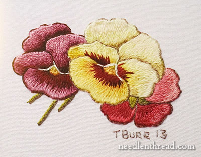Miniature Needle Painting Embroidery by Trish Burr