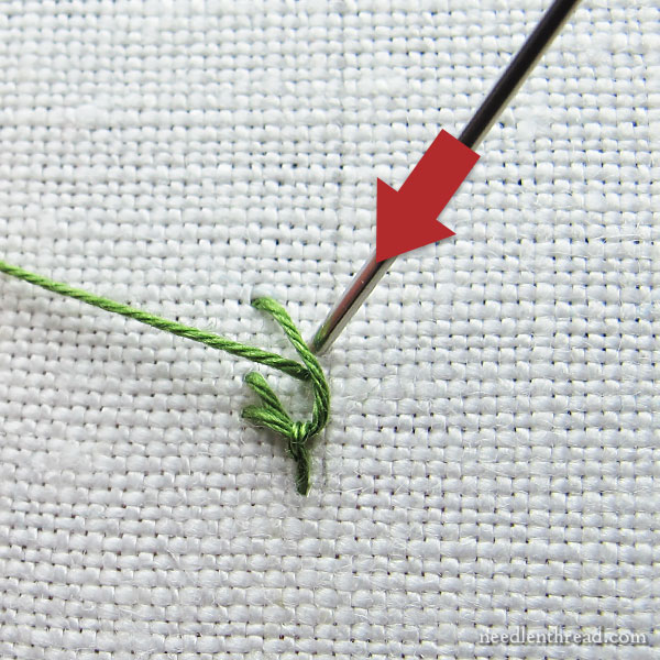 How to embroider a floral vine with tiny buds - Stitch Fun tutorial