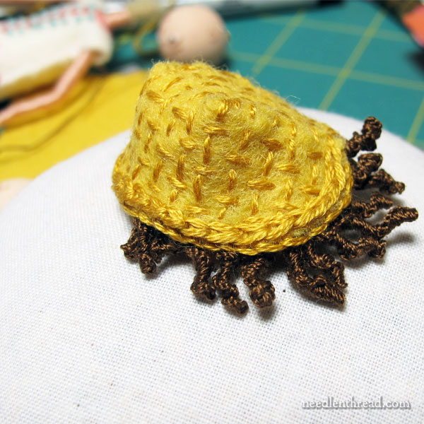 How to Make Curly Hair for Stumpwork Figures & Small Dolls –  