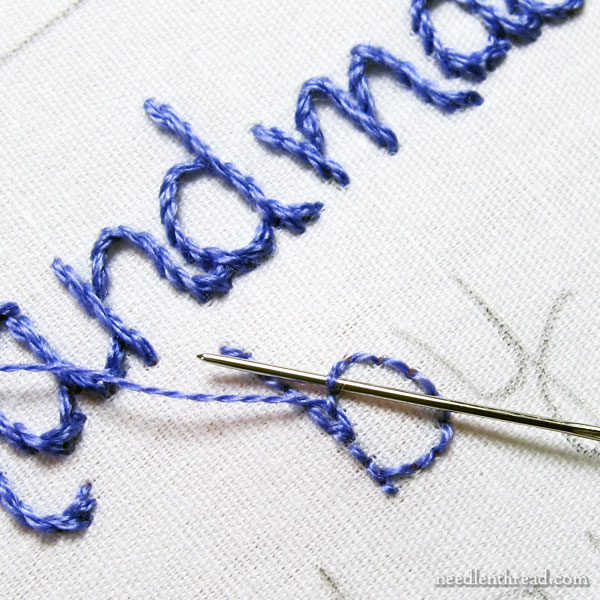 spine chain stitch - embroidery stitch 98 