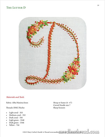 Stitch Sampler Alphabet - How to Embroider Decorative Initials and Monograms in a Variety of Stitches