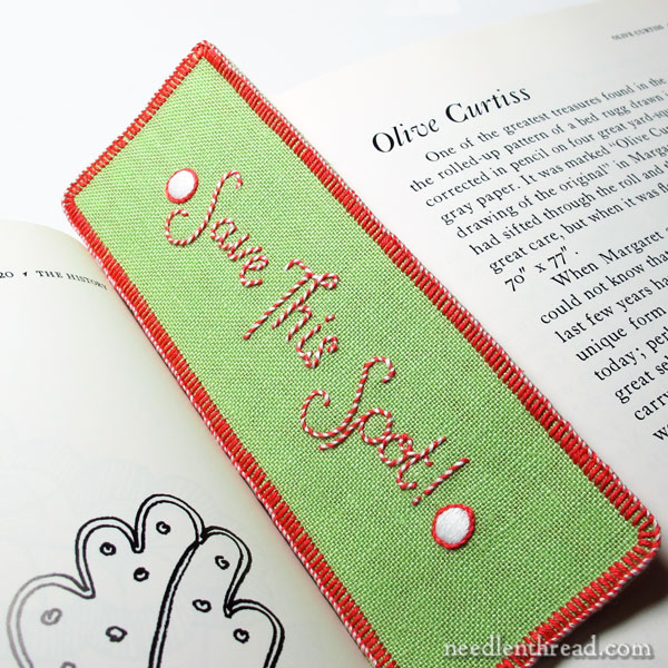 Hand Embroidered Bookmark
