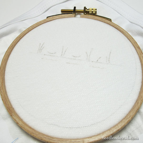 hand embroidery on knit fabric
