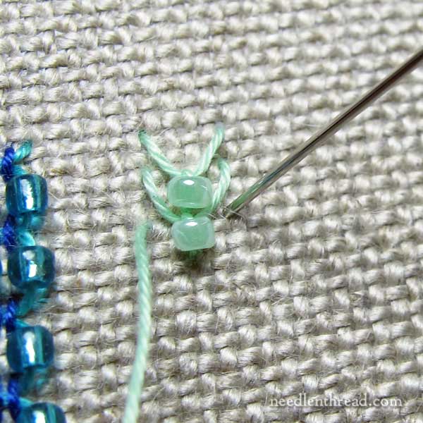 Adding beads to basic embroidery stitches