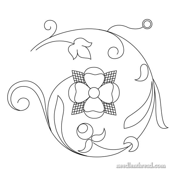 Rose Swirl - Hand Embroidery Pattern